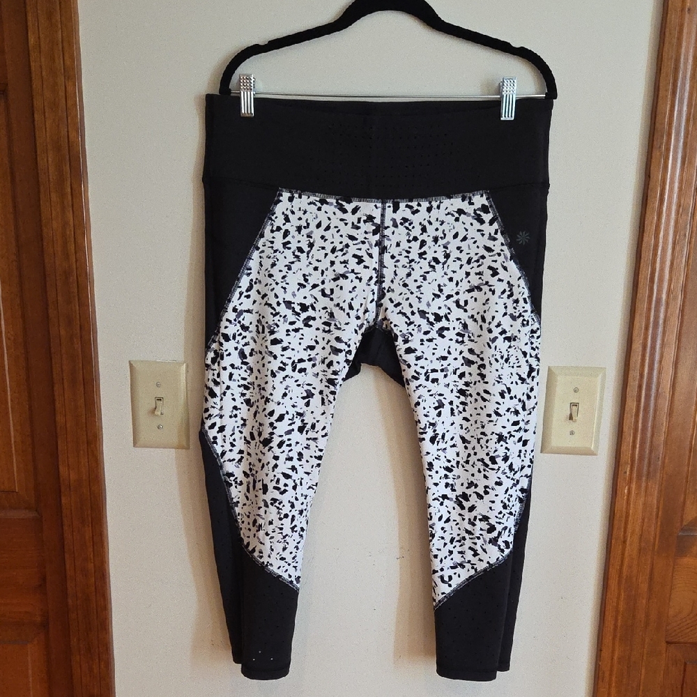 Athleta Black Perforated Leggings